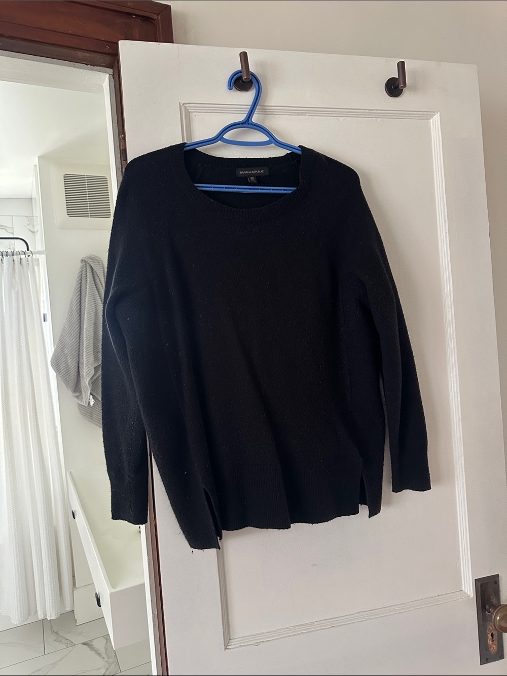 Black Crewneck Knit Sweater